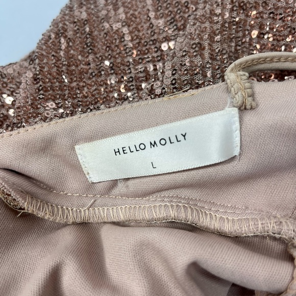 Hello Molly DREAMY SHINE SEQUIN MAXI DRESS ROSE‎ GOLD - Picture 10 of 12